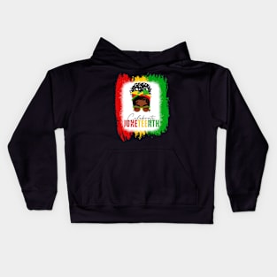 Celebrate Juneteenth Black History Celebrating Black Freedom Kids Hoodie